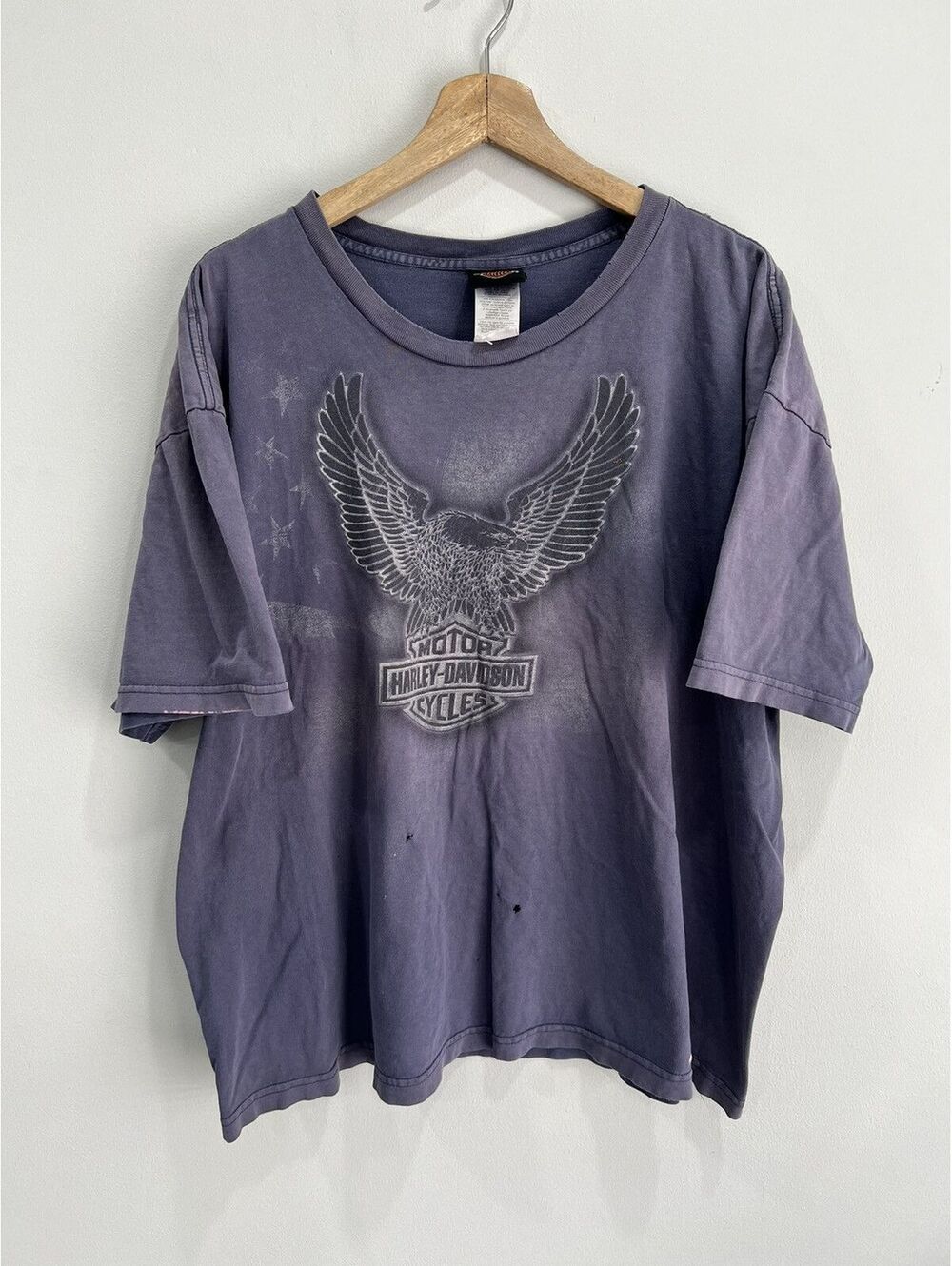 Vintage Harley Davidson Tee Shirt Purple sun faded
